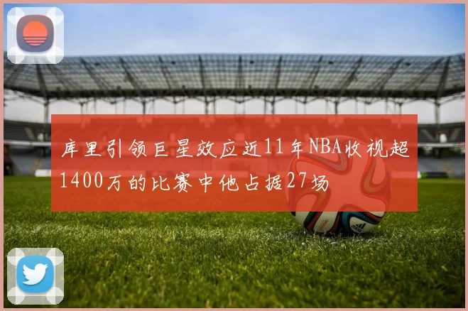 库里引领巨星效应近11年NBA收视超1400万的比赛中他占据27场
